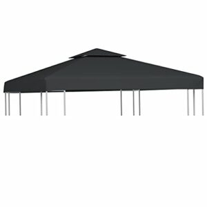 garden gazebo top cover canopy sun shade replacement cover,waterproof pavilion outdoor events, gazebo cover canopy replacement 9.14 oz/yd (dark gray) 10’x10′