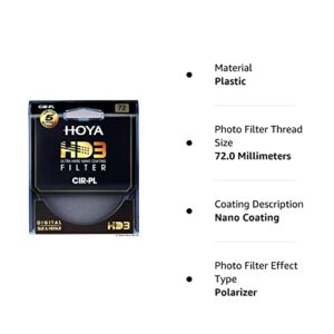 Hoya 72mm HD3 Circular Polarizer Filter