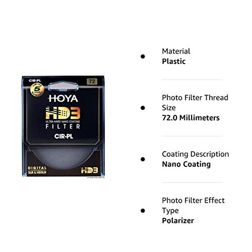 Hoya 72mm HD3 Circular Polarizer Filter