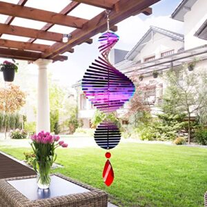 Wind Spinners,3D Hanging Wind Spinner,Wind Spinners for Yard and Garden,Metal Flowers,Metal Yard Art,Outdoor Hanging Decor,Garden Decor for Outside,Christmas Decorations Outdoor Yard