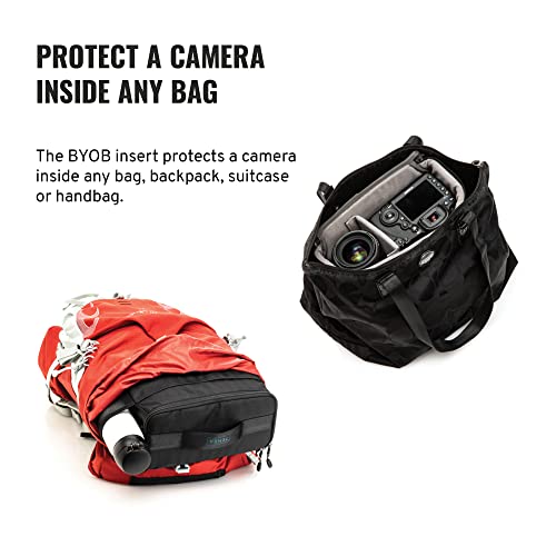 Tenba BYOB 10 Camera Insert - Turns any bag into a camera bag for DSLR and Mirrorless cameras and lenses – Black (636-630)