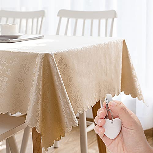 ZEAYEA 12 Pieces Tablecloth Weights, Table Cover Weights Tablecloth Pendant for Indoor Outdoor, White Heart Shape Stone Table Weight Hanger with Metal Clips for Picnic Family Dinner Table Decoration