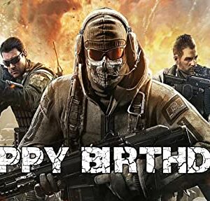 Moonlight Studio Call of Duty Birthday Banner Happy Birthday Call of Duty Theme Backdrop for Kids Party Supplies Vinyl Call of Duty Background for Tablecloth