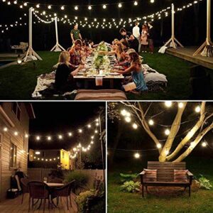 ECOWHO Solar String Lights Outdoor with 8 Modes and Memory Function, 25ft 40 LED Waterproof Solar Patio Globe String Lights for Garden Patio Wedding Party Holiday (Warm White )