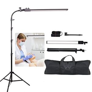 gijuanring led photography light dimmable bi-color video studio lighting camera light kit with stand bag for portrait, product photography, youtube video recording,eyebrow tattoo eyelash (1 pack)
