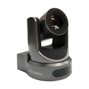 ptzoptics 30x optical zoom indoor broadcast & conference camera, hdmi, 3g-sdi, ip streaming, cvbs, gray