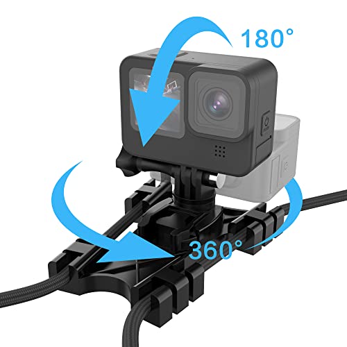 MEKNIC Net Chain Link Action Camera Fence Mount Compatible with GoPro Hero Cameras and Insta360 One X2,Smart Phones and Other Action Cameras for Softball Baseball Tennis Football Games Recording