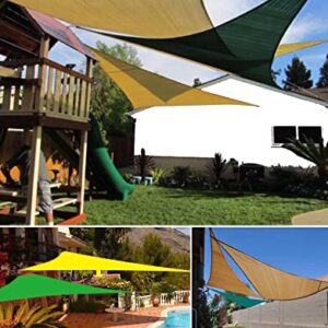 MeGaLuv Sun Shade Sail Outdoor Waterproof Right Triangle 5X5X7ft Canopy Sail Shade UV Protection for Garden Patio Block with Rope Shade Sail Kit White