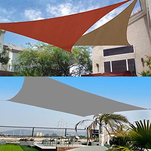 MeGaLuv Sun Shade Sail Outdoor Waterproof Right Triangle 5X5X7ft Canopy Sail Shade UV Protection for Garden Patio Block with Rope Shade Sail Kit White