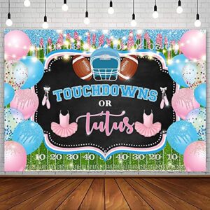 aibiin 7x5ft touchdowns or tutus gender reveal backdrop american football pregnant announcement gender neutral photography background newborn baby shower party decorations banner supplies photo props