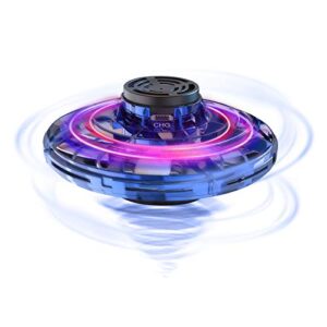 flying spinner, hand operated drones for kids or adults, mini flying ball toys with 360° rotating and led lights, easy hand controlled 2022 hot toys for birthday outdoor indoor