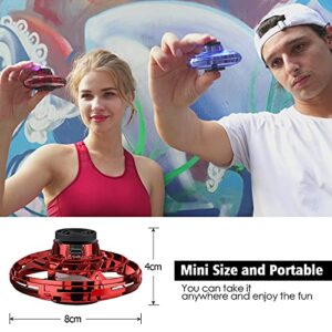 Flying Spinner, Hand Operated Drones for Kids or Adults, Mini Flying Ball Toys with 360° Rotating and LED Lights, Easy Hand Controlled 2022 Hot Toys for Birthday Outdoor Indoor