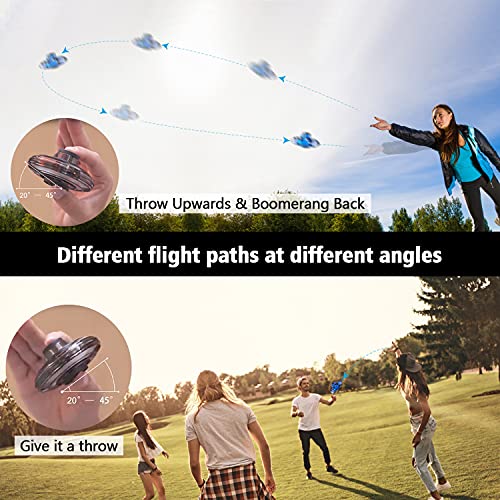 Flying Spinner, Hand Operated Drones for Kids or Adults, Mini Flying Ball Toys with 360° Rotating and LED Lights, Easy Hand Controlled 2022 Hot Toys for Birthday Outdoor Indoor