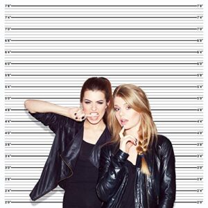 mugshot photo booth backdrop banner – 6x6ft, wide enough for everyone, accurate measurements for bachelorette party, girls night out, height charts