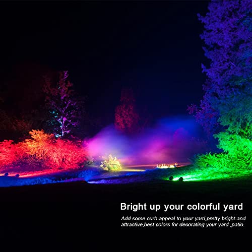 UDOOSOL Solar Spot Lights Outdoor,Compatible with Alexa,Color Changing Music Sync Solar Landscape Spotlights,Bluetooth App Control Solar Powered Wall Lights Waterproof Auto On House Tree Garden