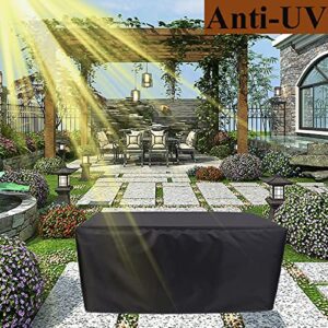 HUHJYUGE Patio Furniture Covers Waterproof 42x42x31in, Rectangular Garden Furniture Covers, Heavy Duty 420D Oxford Table and Chairs Furniture Set Cover Sofa Covers for Deck Lawn and Backyard