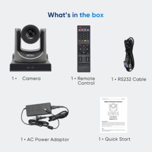 SMTAV 30x Optical + 8X Digital Zoom,high-Speed PTZ,3G-SDI, HDMI Output,H.265 Support Video Conference Cameras