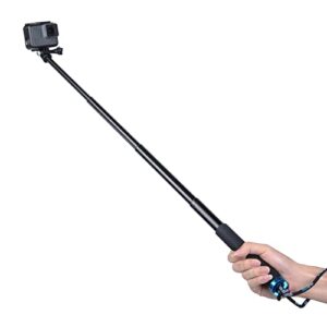 Trehapuva Selfie Stick, 28” Extension Monopod Adjustable Pole Waterproof Hand Grip Compatible for Go Pro Hero 10 9 8 7 6 5 4 3+ 3 Session, AKASO, Xiaomi Yi,SJCAM SJ4000 SJ5000 SJ6000 More