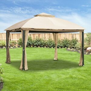 garden winds replacement canopy top cover for the malibu gazebo – 350