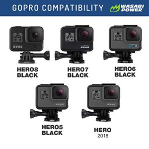 Wasabi Power Battery (2-Pack) for GoPro HERO8 Black (All Features Available), HERO7 Black, HERO6 Black, HERO5 Black, Hero 2018, Fully Compatible with Original