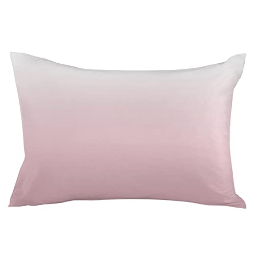 Xback Outdoor Throw Pillow Covers Waterproof Cushion Cases Set of 2, Cute Pink White Gradient Dreamy Minimalist Style Decorative Pillowcases for Patio Furniture Garden Tent-