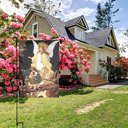 Guardian Angel Garden Flag 12x18 In Fade Proof Double Sided Outdoor/Inside Breeze Flag Garden House Home Decor Holiday Yard Sign