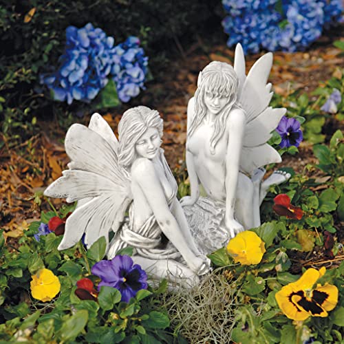 Design Toscano PD1549 The Enchanted Garden Fairies Colleen Statue,antique stone