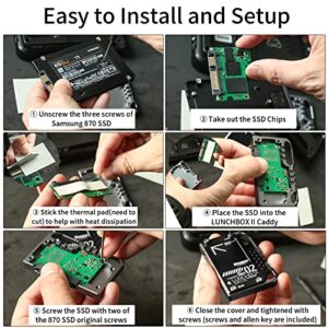 ANDYCINE Lunchbox II Black Magnalium Case for DIY SSD Compatible for Atomos Ninja V,V+, Ninja Flame, Ninja Inferno, and Shogun Inferno Monitors