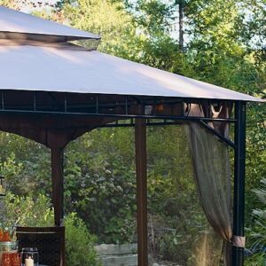 Garden Winds Tiki Steel Gazebo Replacement Canopy Top Cover - RipLock 350