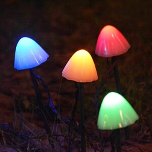 [Upgraded Set of 25pcs] Multi-Color Solar Christmas Mushroom Lights Outdoor, 46Ft {longer} 8 Modes Outside Waterproof Solar Mushroom String Lights for Garden Backyard Pathway Wedding Party Xmas Decor