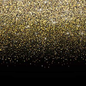 black and gold photo booth backdrop – perfect party decoration for graduation, birthday, christmas, new years eve, bachelorette, weddings, prom | gatsby photo booth | measures 6ft x 6ft