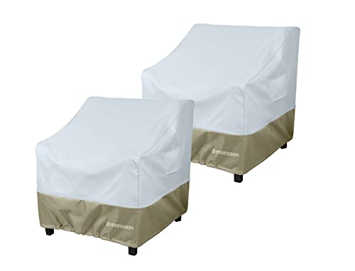 [Monsoon] Patio Chair Cover Waterproof Outdoor Lawn Patio Furniture Chair Cover (36") - 2-Pack