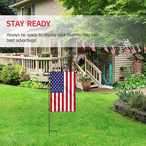 ANLEY Accessories 10 Pack Garden Flag Rubber Stoppers and Anti-Wind Clips - Durable & Weather Resistance for 5 Garden Flag Poles Stands - 10 Pieces Set