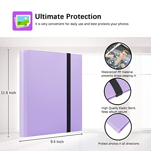 432 Pockets Photo Album for Fujifilm Instax Mini Camera, Polaroid Camera, for Fujifilm Instax Mini 11 12 9 40 Evo Liplay 8 7+ Instant Camera, Photo Album for Polaroid Kodak HP Zink 2x3" Photo (Purple)