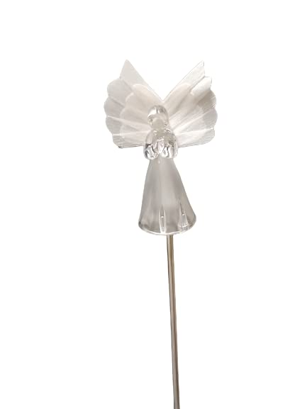 Starry Illuminate 1 PCS Solar Color Changing Style Garden Stake Light Pathway Stake Light (Fiber Wings Angel), Clear