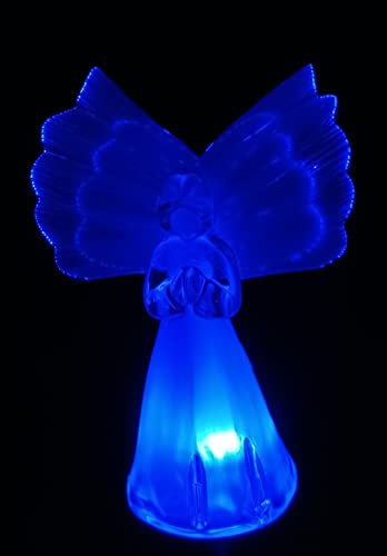 Starry Illuminate 1 PCS Solar Color Changing Style Garden Stake Light Pathway Stake Light (Fiber Wings Angel), Clear