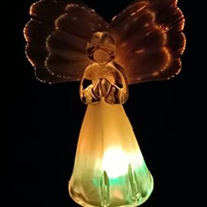 Starry Illuminate 1 PCS Solar Color Changing Style Garden Stake Light Pathway Stake Light (Fiber Wings Angel), Clear