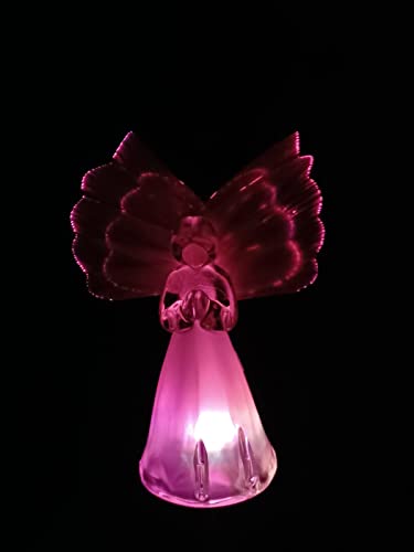 Starry Illuminate 1 PCS Solar Color Changing Style Garden Stake Light Pathway Stake Light (Fiber Wings Angel), Clear