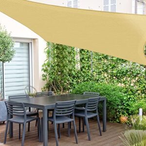 ahomdoo sun shade sail 8′ x 10′ rectangle breathable shade sail canopy, uv block cover patio sun sail, awnings for garden/yard/pool/terrace/balcony