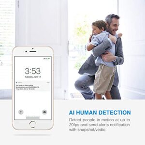 XM Smart Home Camera, Wireless IP Security Camera 1080P Indoor Surveillance Camera with AI Human Detection,Night Vision,2-Way Audio,2.4GHz WiFi Baby Monitor for Nanny/Home/Office with iOS/Android