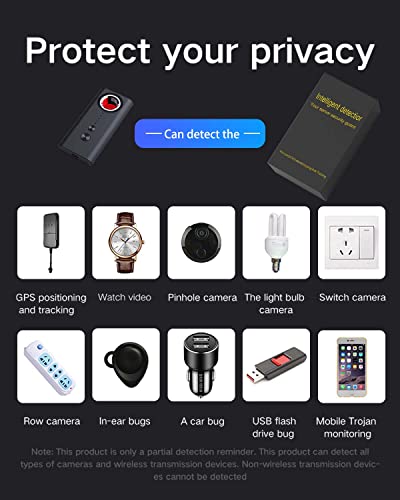 KAMAWO Hidden Camera Detectors,Hidden Devices Detector,Infrared Camera Sweeper,Camera Detector,Spy Camera Detector,Bug Detector, Spy Detector,Hidden Camera Finder