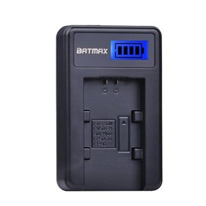 Batmax 2 Packs Battery + LCD Charger for Sony NP-FV30,NP-FV40,NP-FV50 Batteries;Sony FDR-AX53 HDR-CX230 HDR-CX220 CX330 CX380 CX455 CX900 CX430V TD30V FDR-AX100 Handycam Camcorder and More