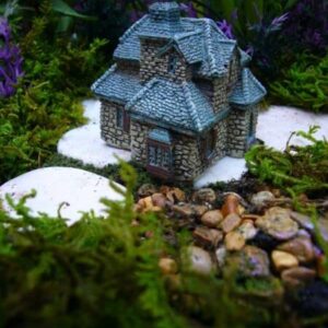 Miniature Fairy Garden Supplies for Micro Mini Gables Cottage House Gnome Fiddlehead GO 17356 for Fairy Garden, Dollhouse, Terrarium or Miniature Display