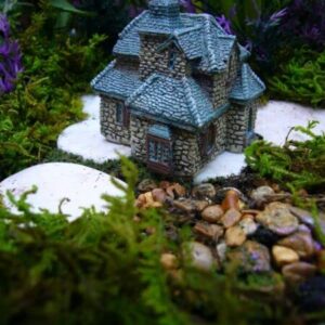 Miniature Fairy Garden Supplies for Micro Mini Gables Cottage House Gnome Fiddlehead GO 17356 for Fairy Garden, Dollhouse, Terrarium or Miniature Display