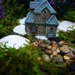 Miniature Fairy Garden Supplies for Micro Mini Gables Cottage House Gnome Fiddlehead GO 17356 for Fairy Garden, Dollhouse, Terrarium or Miniature Display