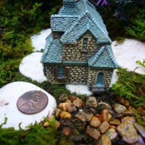 Miniature Fairy Garden Supplies for Micro Mini Gables Cottage House Gnome Fiddlehead GO 17356 for Fairy Garden, Dollhouse, Terrarium or Miniature Display