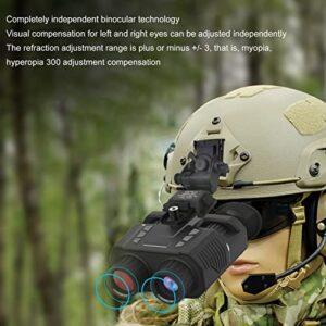 Dpofirs Digital Night Vision Binoculars, 1080p FHD Infrared Digital Goggles for Hunting Camping Surveillance, Head Mounted Telescope 4X Zoom, 2023 Gifts