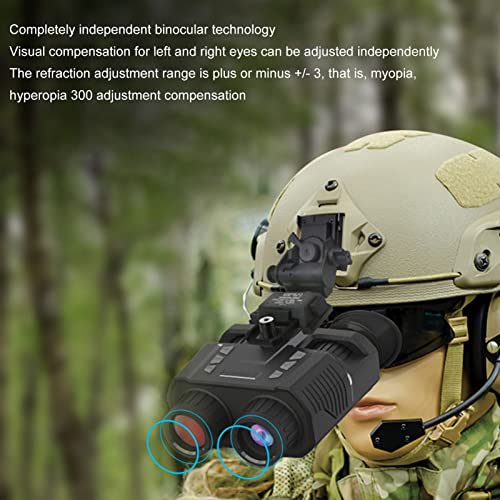 Dpofirs Digital Night Vision Binoculars, 1080p FHD Infrared Digital Goggles for Hunting Camping Surveillance, Head Mounted Telescope 4X Zoom, 2023 Gifts