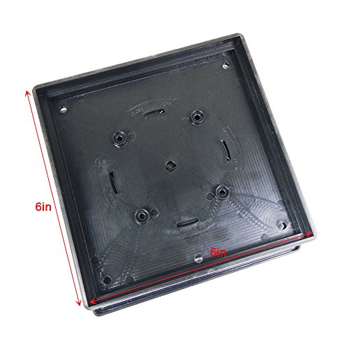 iGlow 1 Pack Black Outdoor Garden 6 x 6 Solar SMD LED Post Deck Cap Square Fence Light Landscape PVC Vinyl Wood Bronze