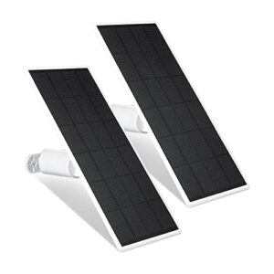 Wasserstein Solar Panel for Google Nest Cam Outdoor or Indoor, Battery - 2.5W Solar Power - Made for Google Nest (2-Pack)